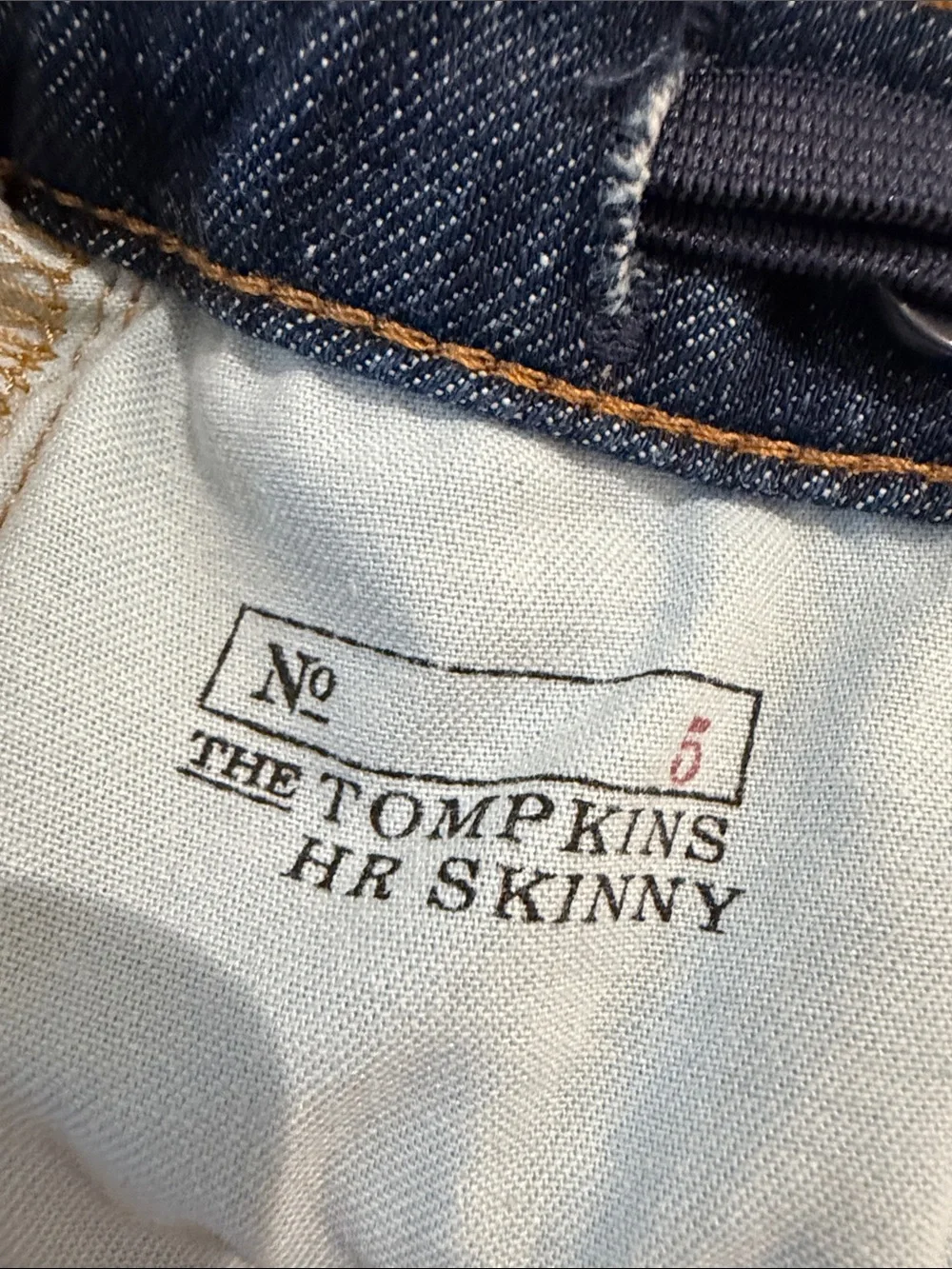 Dark Wash Skinny Jeans - Back Pocket Detailing